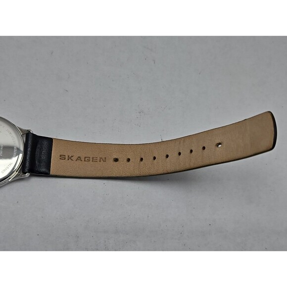 Skagen Jorn SKW2283 Womens 30mm Black Dial Leather Quartz New Battery Watch Slim - Picture 11 of 12